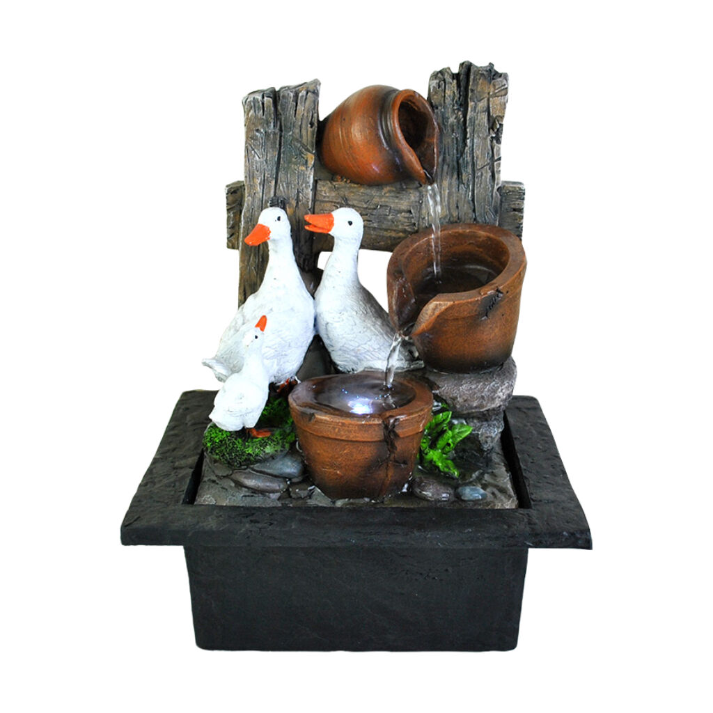 Willow &amp; Silk Pot Ducks 21x19x27cm