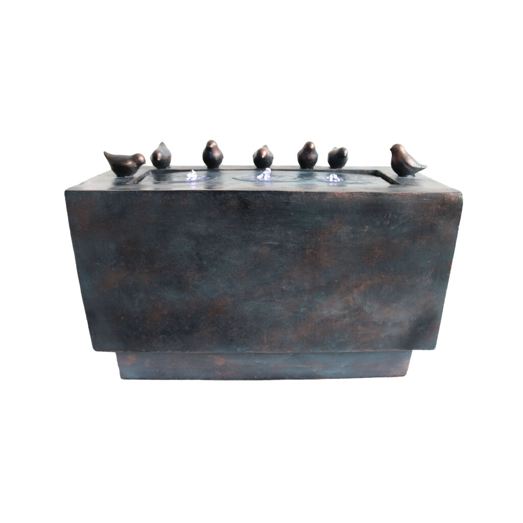 Willow &amp; Silk Bathing Birds 61x30x40cm