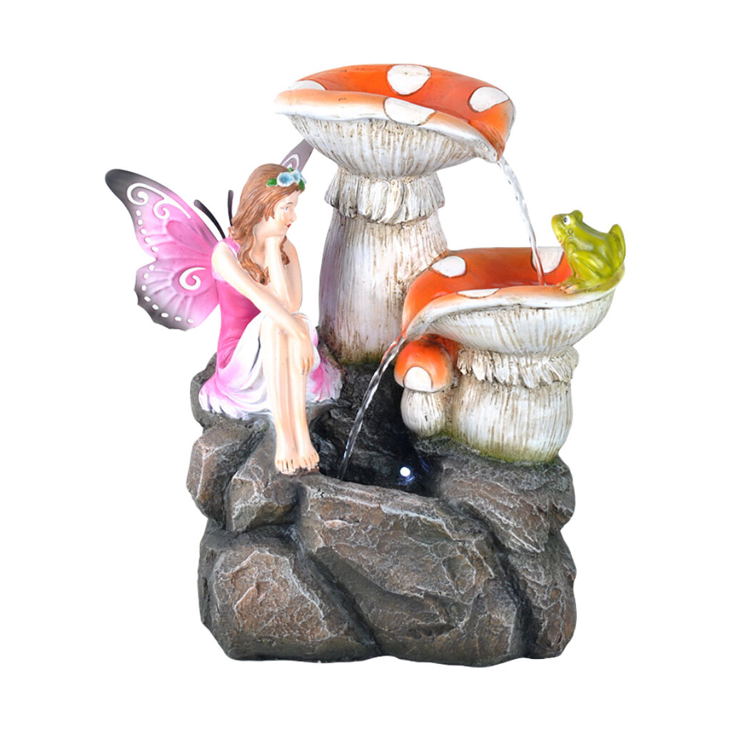 Willow &amp; Silk Mushroom Fairy Frog 32x26x42cm