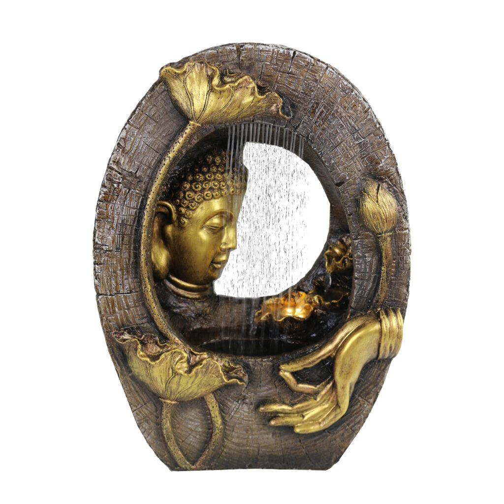 Willow &amp; Silk Raining Peaceful Buddha 35x17x49cm