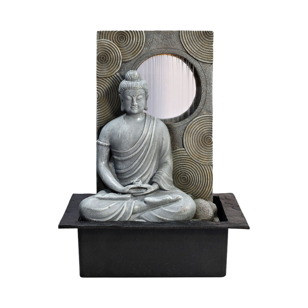 Willow &amp; Silk Raining Slab Buddha 31x23x40cm