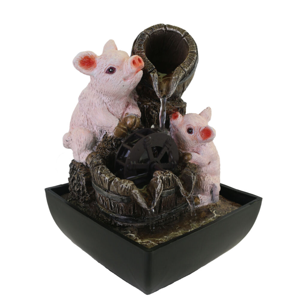 Willow &amp; Silk Piggy Wheel 13x13x18cm