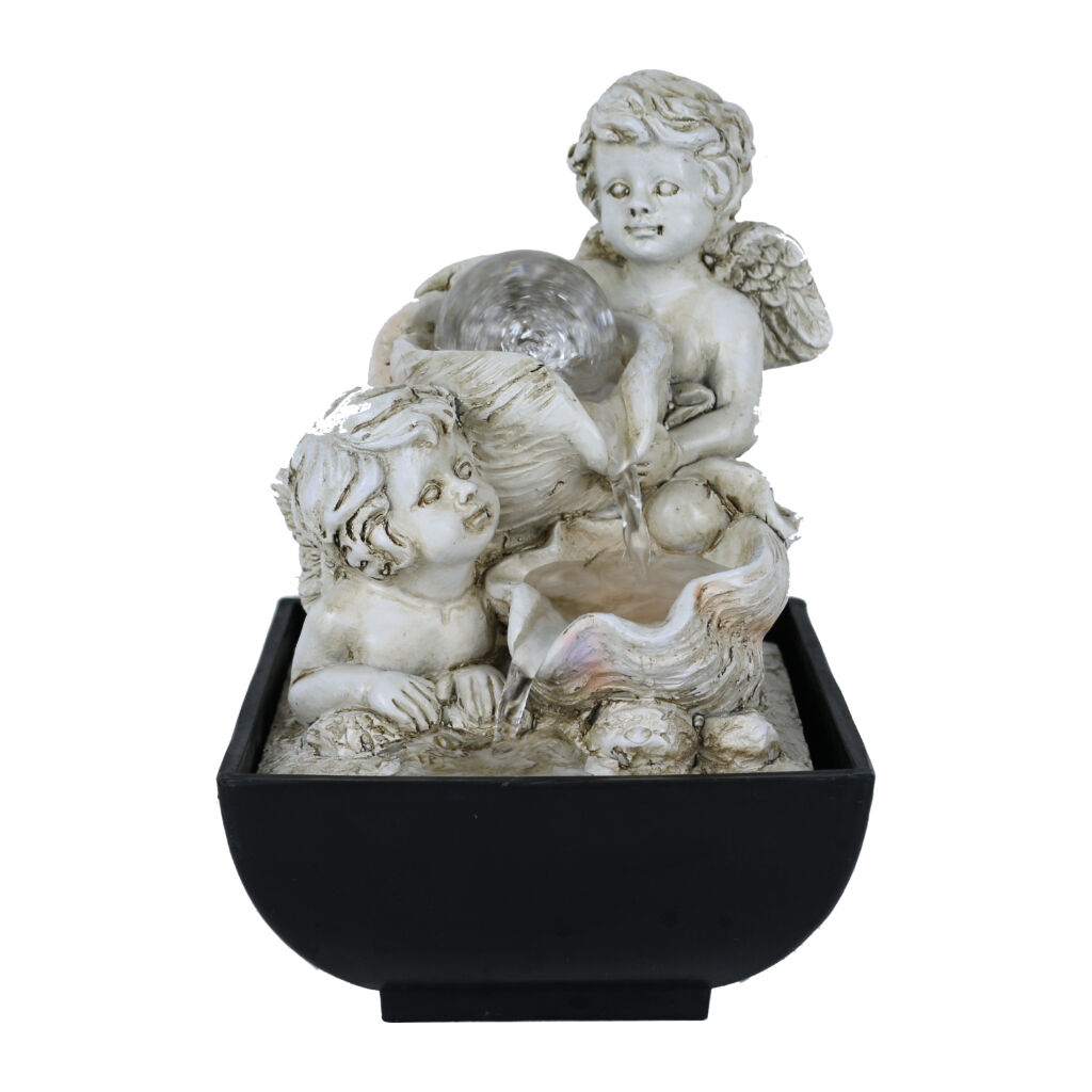 Willow &amp; Silk Shell Cherubs 14x14x20cm