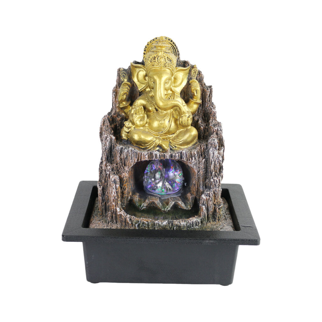 Willow &amp; Silk Wood Ganesha 24x18x27cm