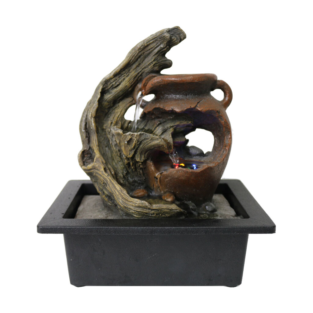 Willow &amp; Silk Driftwood Urn 23x18x27cm