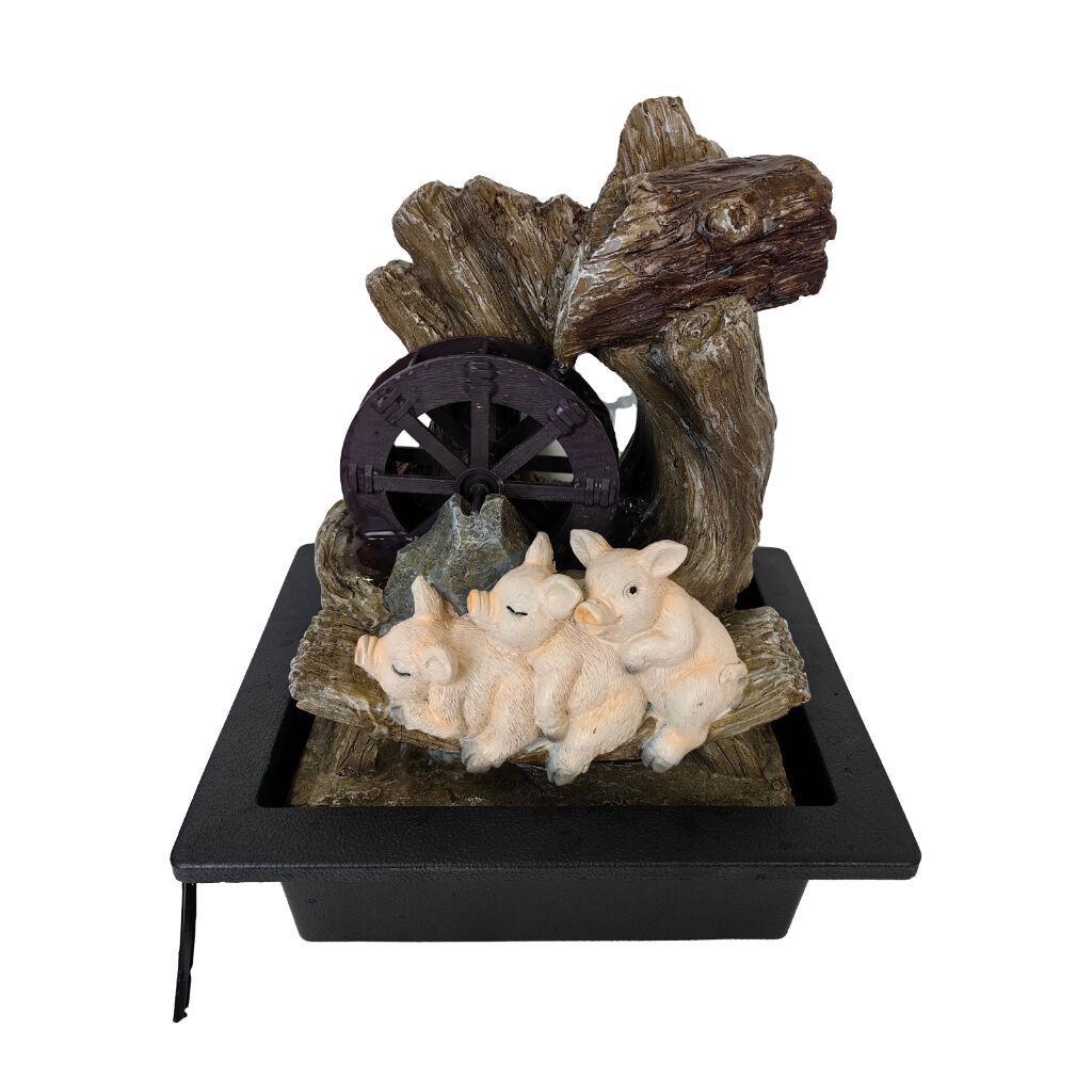 Willow &amp; Silk Piglets Wheel 23x18x28cm