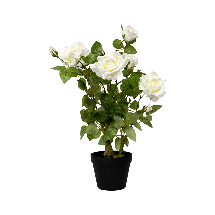 Artificial Rose Flower Plant in Pot Willow & Silk
