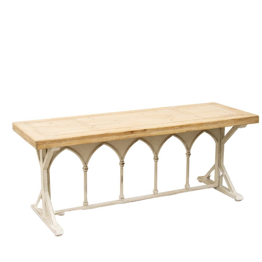 Willow & Silk 115cm Martinique Wooden Bench Console Table - Willow & Silk