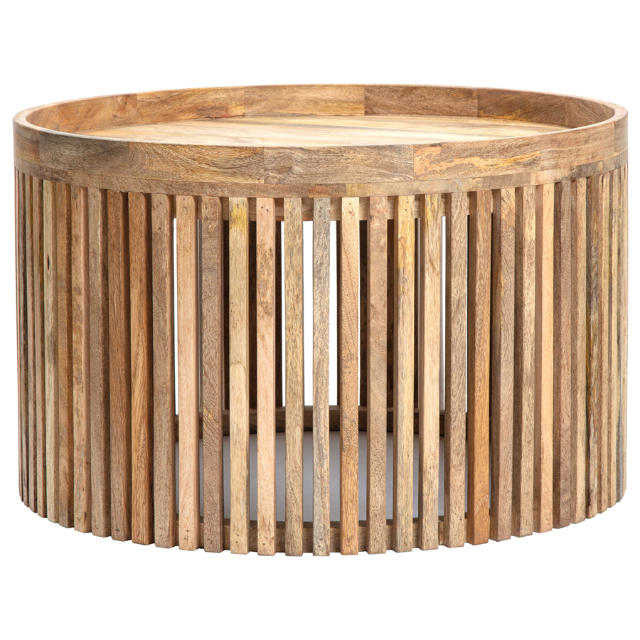 Willow & Silk Wooden 75x46cm Round Tropea Coffee/Side Table Willow & Silk