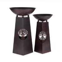 Nested Tree-of-Life Firebowl/Planters/Bird Feeder Set/2 