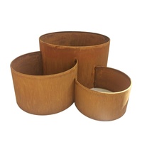 Willow &amp; Silk Rustic Three Rings Garden Planter 58/40/33cm Diameters
