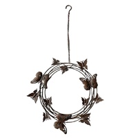 Willow &amp; Silk Hanging Circle of Butterflies on Chain/ Enchanted Butterfly Circle