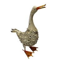 Willow &amp; Silk Standing Duck Ornament/Whispering Duck Figurine