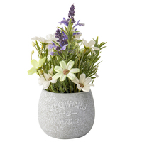 Willow &amp; Silk Artificial Lavender &amp; Daisy Pot Plant