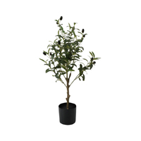 Willow &amp; Silk Artificial 65cm Green Olive Tree/Plant In Pot