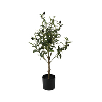 Willow &amp; Silk Artificial 65cm Green Olive Tree/Plant in Pot