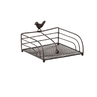 Willow &amp; Silk Metal 20cm Perched Bird Dining Table Napkin Holder