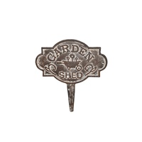 Willow &amp; Silk Garden Shed Cast Iron Stake/Sign 24x0.5x29cm