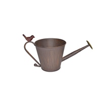 Willow &amp; Silk Watering Can Shape Potplanter with yellow flower 34x16x19cm