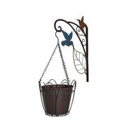 Willow &amp; Silk Hanging Potplanter with Pot, Wall Bracket and  Hummingbirds