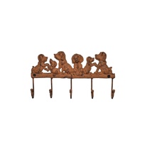 Willow &amp; Silk Cute Dogs 5-Hook Wall Hanging 22.5x2.5x12cm