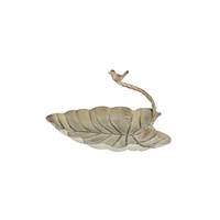 Willow &amp; Silk Leaf-Shape Birdfeeder/Versatile Holder 37x31x20.5cm
