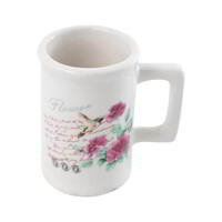 Toothpick Holder - Pink Rose &amp; Bird Design (6/48)