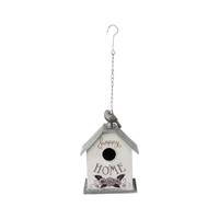 Willow &amp; Silk 67cm Happy Home Hanging Birdhouse White/Grey
