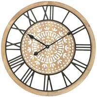 XL Carved Industro-Hamptons Wall Clock NEW Clocks