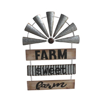 Willow &amp; Silk 71.5cm Arch Windmill &#39;Farm Sweet Farm&#39; Sign/Wall Art