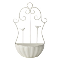 Willow &amp; Silk Fleur Wall Planter w/2 Birds 30x14.5x49.5cm