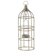 Willow &amp; Silk Feature Hanging/Table-top Lantern 21x21x58.5cm