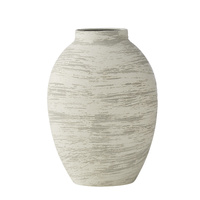 Willow &amp; Silk Brushed White Classic Vase 17x17x24cm/17x17x24cm