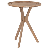 Willow &amp; Silk Wooden 60x48cm Cross-Leg Occasional Stool/Side Table