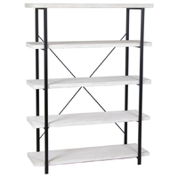 Willow &amp; Silk Metal/Wooden 162cm Whitewash 5-Tier Shelf/Organiser