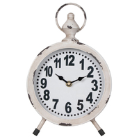 Willow &amp; Silk Vintage 28.5cm White Provincial Table Clock