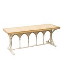Willow &amp; Silk 115cm Martinique Wooden Bench Console Table