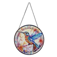 Willow &amp; Silk Hummingbird Radiance Stained Glass Sun Catcher