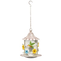 Willow &amp; Silk Hanging Mesh Floral Melody Bird feeder