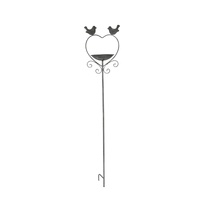Willow &amp; Silk Whimsical Heart Garden Stake Avian Embrace Birdfeeder Stake 100cm