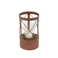 Willow &amp; Silk Rustic Radiance Round Pillar Candle Holder 15x 26 cm