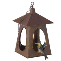 Willow &amp; Silk HANGING BIRDHOUSE W/ TOUCAN BIRD10.75x6.