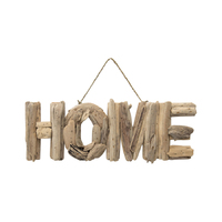 Willow &amp; Silk Handmade Hanging 44cm Wooden &#39;Home&#39; Plaque Sign Wall Art