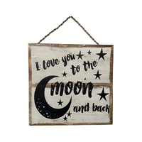 Willow &amp; Silk &#39;Moon and Back&#39; Handcrafted Wall Art