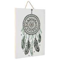 Willow &amp; Silk Handmade Hanging 40cm Monochrome Dream Catcher Wall Art