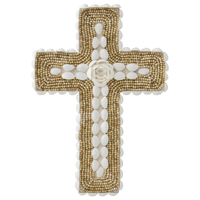 Willow &amp; Silk Handmade 32cm Weave Cross Wall Art Natural