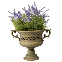Willow &amp; Silk Rustic 32cm Flowers/Plants Urn/Pot/Planter w/ Handles