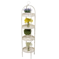 Willow &amp; Silk Metal 154cm 4-Shelf Plant/Flowers Shelf/Organiser/Holder