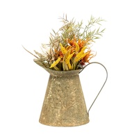 Willow &amp; Silk Vintage Style Metal-Pressed Decorative Jug 17x12.5x20cm