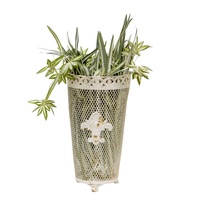 Willow &amp; Silk French Provincial Elegance Dry-Flower Vase with Fleur-de-lis 